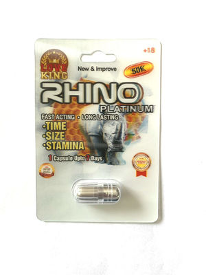 Rinoceros 8 Platina 50000 Rinoceros Mannelijke Pillen 24 Tabletten van de Pillenrinoceros
